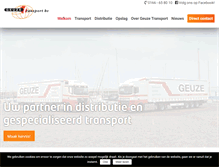 Tablet Screenshot of geuzetransport.nl